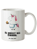 Mr. & Mrs. Panda Kaffeetasse XL Einhorn Muffin mit Spruch in Weiß