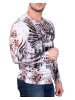 Cipo & Baxx Herren Regular Fit Longsleeve in White