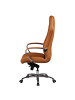 FineBuy Bürostuhl in Caramel / Leder / 70x67x136