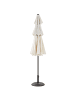 Beliani Marktschirm BIBIONE in Beige/Schwarz - (W) 285 x (H) 245 x (L) 285 cm