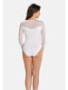 Teyli Bodysuit aus Viskose mit Netzanteil Wiillow in weiß