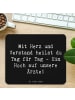 Mr. & Mrs. Panda Mauspad Spruch Arzt Herz Verstand mit Spruch in Schwarz