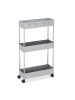 relaxdays Nischenwagen in Grau - (B)15,5 x (H)70 x (T)40,5 cm