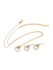 faina Women Jewelry Set in Gold White