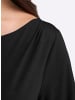 sheego Shirt in schwarz