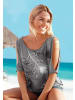 LASCANA Strandshirt in grau-bedruckt