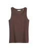 Marc O'Polo DENIM Ripp-Tanktop slim in Brown Coffee