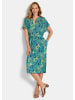 GOLDNER Viskosekleid mit floralem Muster in salbei / gemustert