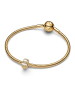 Pandora Clip-Charm Steine und Emaille Goldfarben