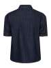 More & More feminine, dark denim Kurzarm-Jeansbluse in dark blue denim