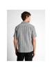 TOM TAILOR Denim Halbarmhemd in black greyish stripe
