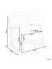 Beliani Schaukelsessel SORSELE in Beige/Braun - (W) 65 x (H) 79 x (L) 81 cm