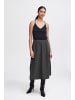 b. young BYMMIDDE LONG SKIRT - LIGHT WOVEN Loose fit in Dark Grey Mel. Pinstripe Mix