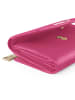 Lazarotti Bologna Leather XL Geldbörse mit Zip-Around Fach Leder 14 cm in hot pink