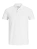 Jack & Jones Einfarbiges Polo Hemd Pique T-Shirt mit Kragen JJEBASIC in Weiß