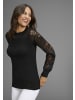 Laura Scott Spitzenshirt in schwarz