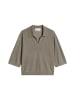 Marc O'Polo Strick-Poloshirt loose in Stone Taupe