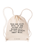 Mr. & Mrs. Panda Gym Bag Wenn man nicht weiß,... mit Spruch in Creme