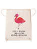 Mr. & Mrs. Panda Beutel Rucksack Flamingo Classic mit Spruch in Creme