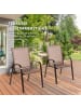 COSTWAY 2er Set Gartenstühle 56x72x90cm in Braun