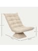 HOMCOM Bodenstuhl in Beige 62L x 70B x 95H cm