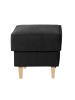 58 aufm Kessel HOCKER Karlen Bezug Veloursstoff Buche natur / schwarz