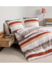 Janine Janine Satin Bettwäsche Palermo - Streifen beige rost orange  in orange