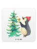 Mr. & Mrs. Panda Untersetzer Set Pinguin Weihnachtsbaum ohne Spruch in Weiß