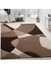 KADIMA DESIGN Teppich Kurzflor Abstrakt Wohnzimmer in Braun