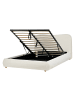 Beliani Doppelbett BLAGNAC in Weiß/Braun - (W) 156 x (H) 98 x (L) 227 cm