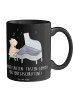 Mr. & Mrs. Panda Kaffeebecher Klavier Tasten mit Spruch in Schwarz
