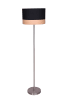 SalesFever Stehleuchte 151 cm 1-flammig dimmbar mit Holzoptik am Lampenschirm in Schwarz