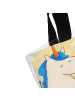 Mr. & Mrs. Panda Strandtasche Einhorn Mann Design mit Spruch in Weiß