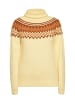 IZIA Damen Strick Pullover in Ananasgelb Mehrfarbig