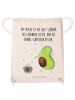 Mr. & Mrs. Panda gym tasche Avocado Tanzen mit Spruch in Creme