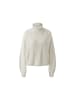 Oui Strickpullover mit 50 cm Länge in Offwhite