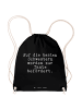 Mr. & Mrs. Panda Gym-Tasche Nur die besten Schwestern... mit Spruch in Schwarz