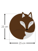 Leschi Wärmekissen "Fuchs Luca" in Dunkelbraun - Ø 25 cm