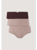Hessnatur Panty Regular Cut im 3er Pack in bordeauxrot