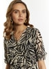 faina Maxikleid Mit Zebra-Print in Beige Schwarz