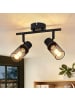 ZMH Deckenleuchte in Schwarz 2-flammige E27 Industrial Flurlampe Ohne Leuchtmittel
