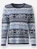 WITT WEIDEN Jacquard-Pullover in marine-bleu-gemustert