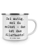 Mr. & Mrs. Panda Kaffeebecher Spruch Mutig zu sich selbst stehen... in Weiß