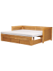 Beliani Tagesbett CAHORS in Braun - (W) 186 x (H) 72 x (L) 208 cm