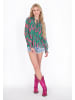 IZIA Women Blouse in green multicolor
