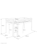 Homestyle4u Hochbett 90x200 mit Vorhang und Tunnel in Weiß Sterne