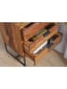 FineBuy Nachttisch in Braun / Sheesham / 50x40x65
