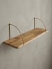 KADIMA DESIGN Wandregal 80x25x22 cm Massivholz / Metall Hängeregal