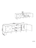 Beliani TV-Schrank PALMER in Braun/Weiß - (W) 160 x (H) 56 x (L) 40 cm