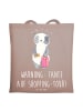 Mr. & Mrs. Panda Stoffbeutel Tante Shopping mit Spruch in Braun Pastell